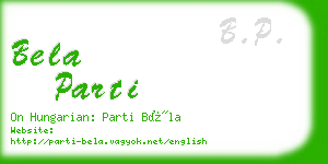 bela parti business card